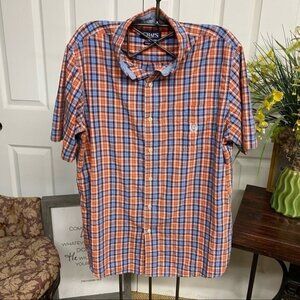 Chaps Short Sleeve‎ Plaid Shirt M